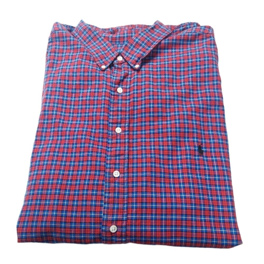 Ralph Lauren Blue Label Red & Blue Plaid Button Down Shirt